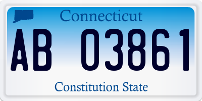 CT license plate AB03861