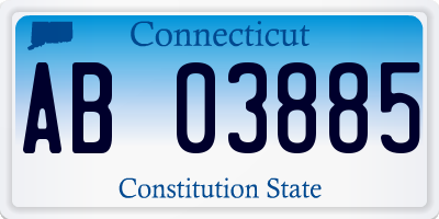 CT license plate AB03885