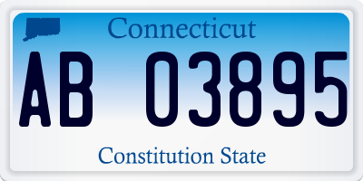 CT license plate AB03895