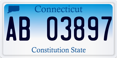 CT license plate AB03897