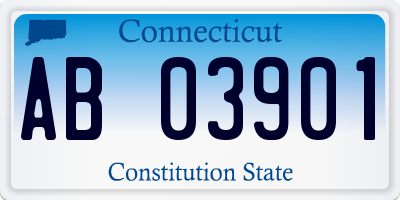 CT license plate AB03901