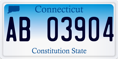 CT license plate AB03904