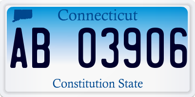 CT license plate AB03906