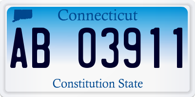 CT license plate AB03911