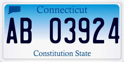 CT license plate AB03924