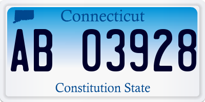 CT license plate AB03928