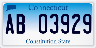 CT license plate AB03929