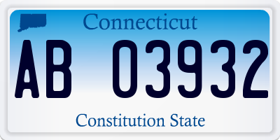 CT license plate AB03932