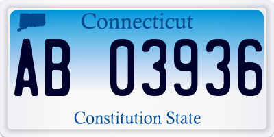 CT license plate AB03936