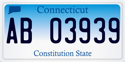 CT license plate AB03939