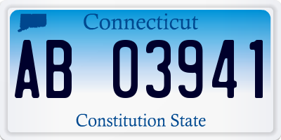 CT license plate AB03941