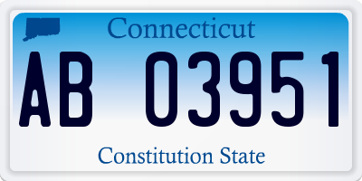 CT license plate AB03951