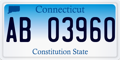 CT license plate AB03960