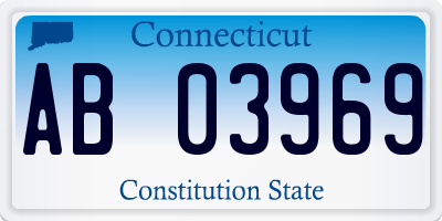 CT license plate AB03969