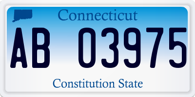 CT license plate AB03975