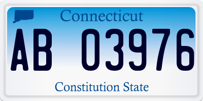 CT license plate AB03976