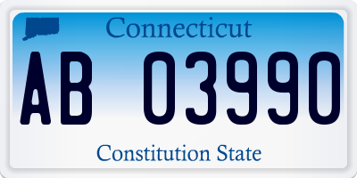 CT license plate AB03990