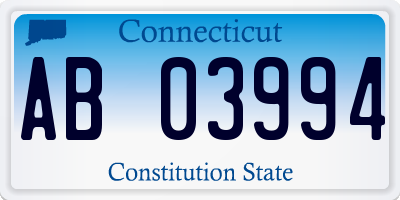 CT license plate AB03994