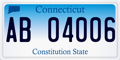 CT license plate AB04006