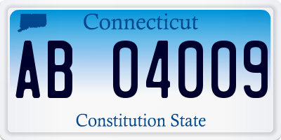 CT license plate AB04009