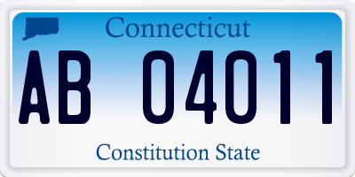 CT license plate AB04011