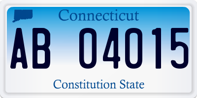 CT license plate AB04015