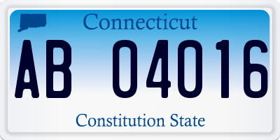 CT license plate AB04016