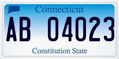 CT license plate AB04023