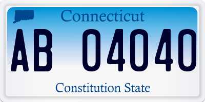 CT license plate AB04040