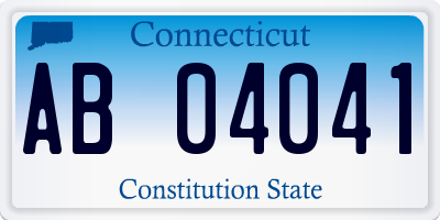 CT license plate AB04041