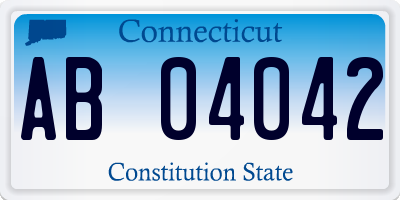 CT license plate AB04042