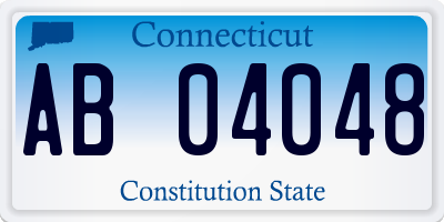 CT license plate AB04048