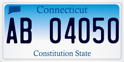 CT license plate AB04050