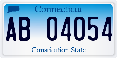 CT license plate AB04054