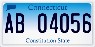 CT license plate AB04056