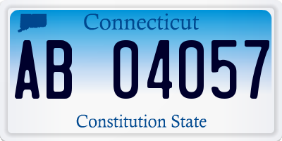 CT license plate AB04057