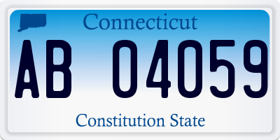 CT license plate AB04059