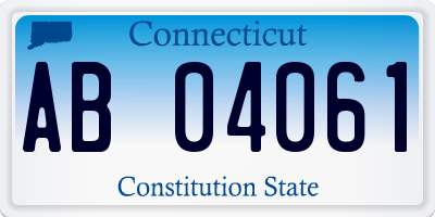 CT license plate AB04061