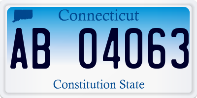 CT license plate AB04063