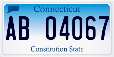 CT license plate AB04067