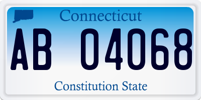 CT license plate AB04068