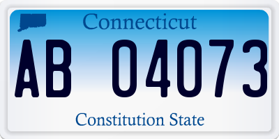 CT license plate AB04073