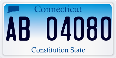 CT license plate AB04080