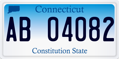 CT license plate AB04082