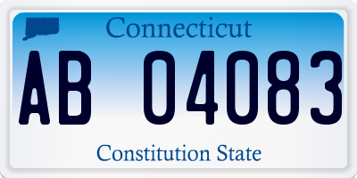 CT license plate AB04083