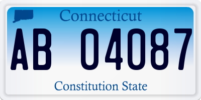 CT license plate AB04087