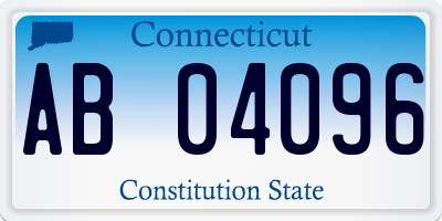 CT license plate AB04096