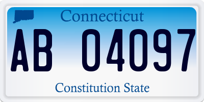 CT license plate AB04097