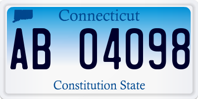 CT license plate AB04098