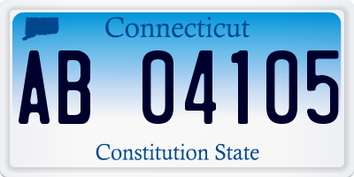 CT license plate AB04105